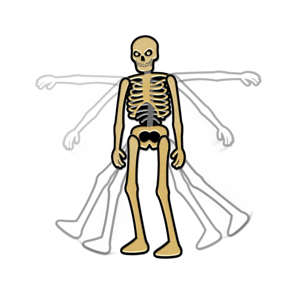 Skeleton Lapel Pin – Exactly Right Store