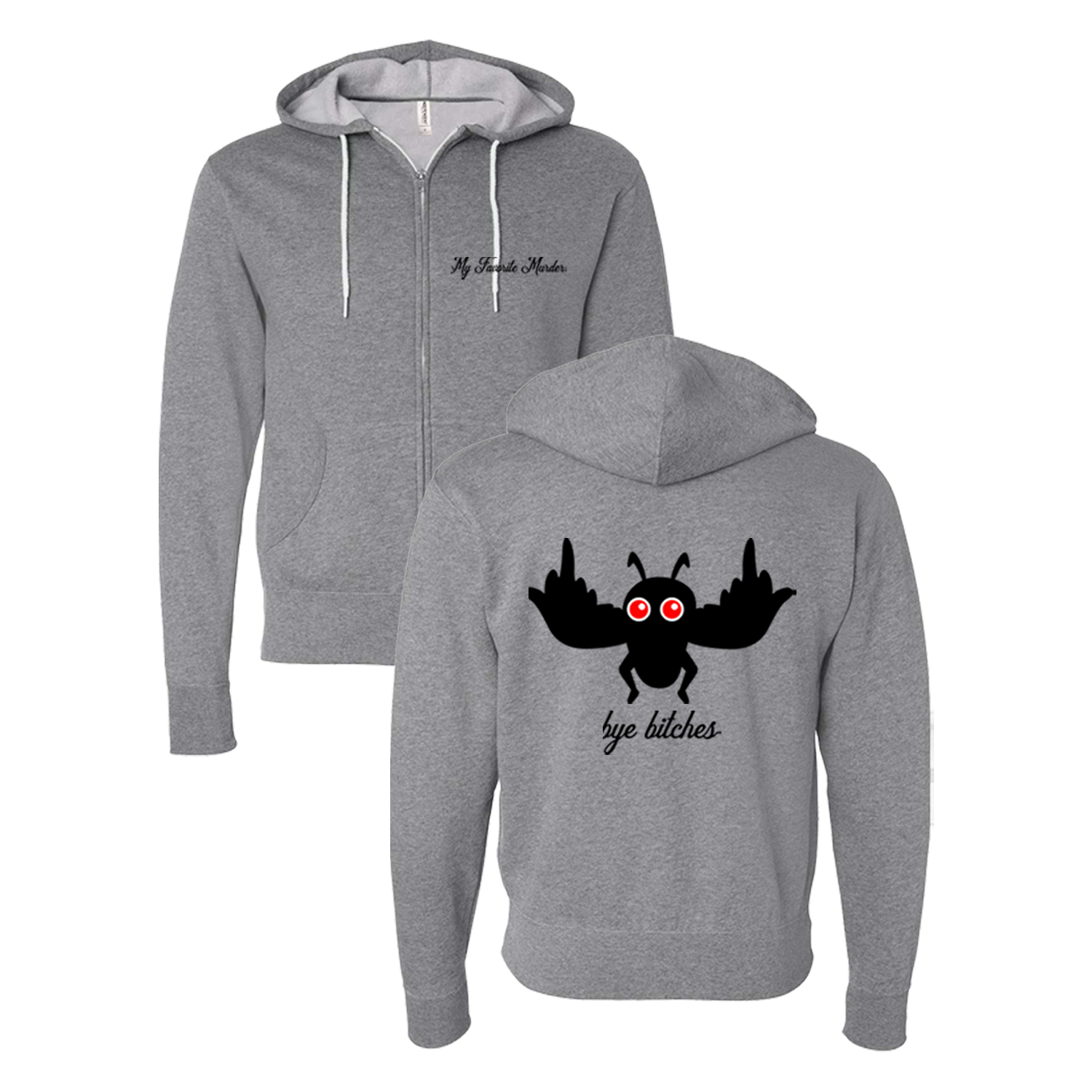 Mothman Unisex Zip-Front Hoodie