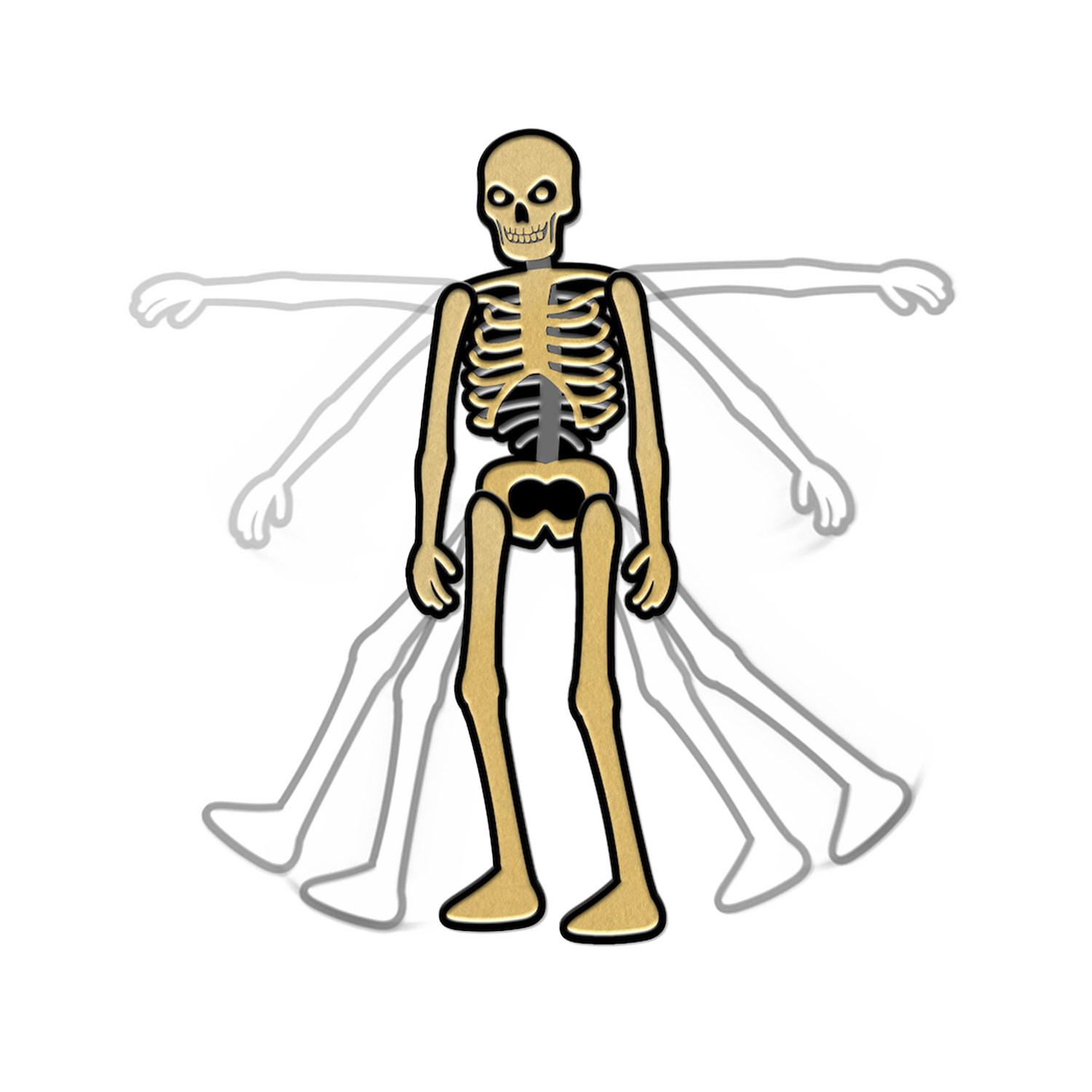 Skeleton Lapel Pin