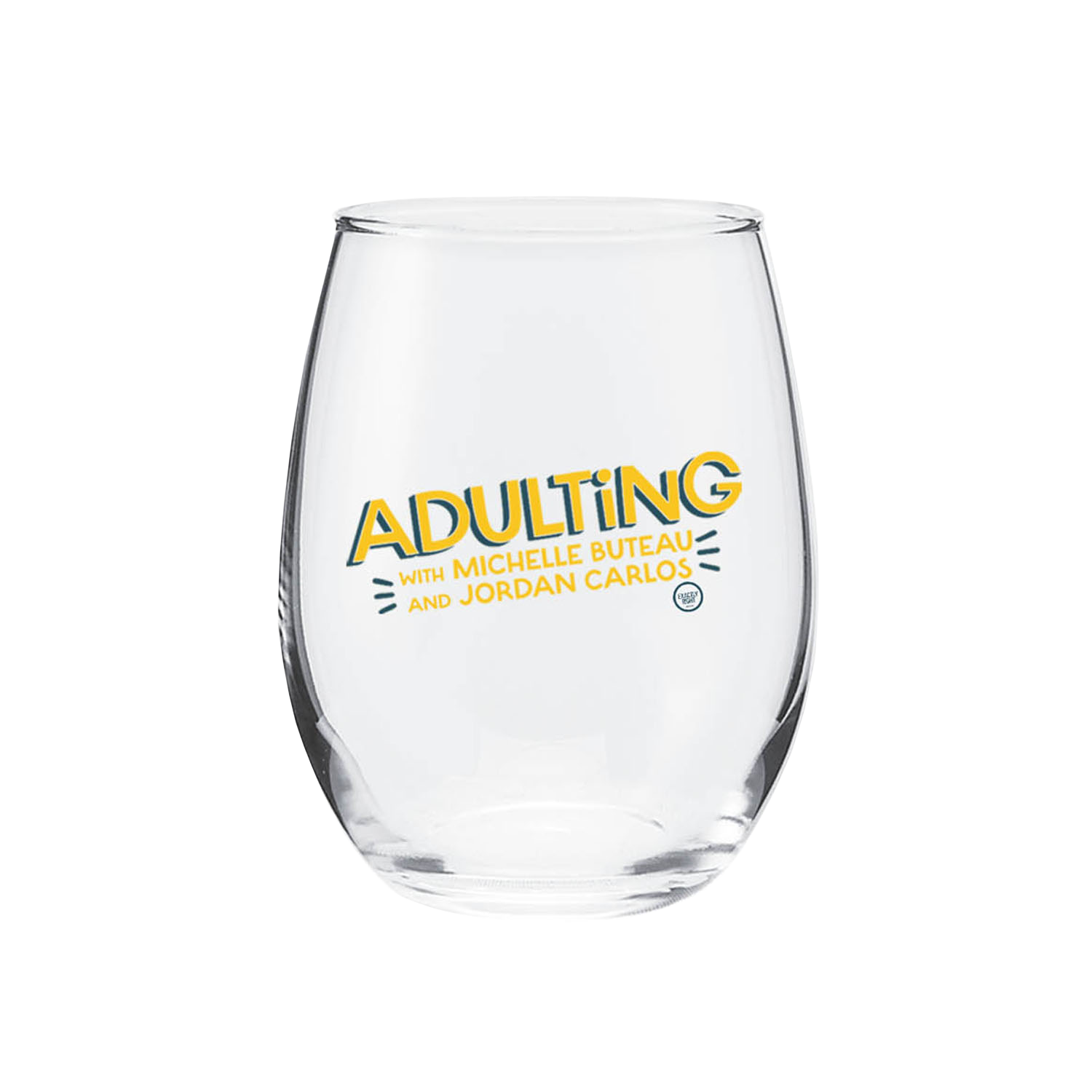 Adulting: Logo Wine Glass