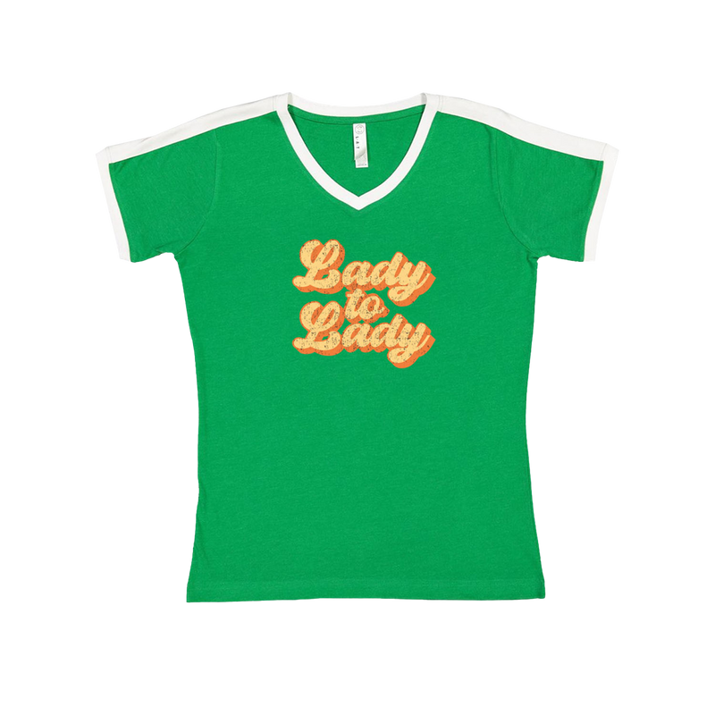 Lady To Lady: Ladies Vintage Logo Ringer T-Shirt