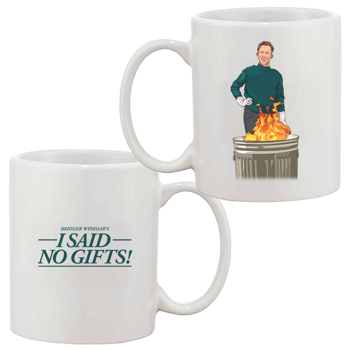 I Said No Gifts: Burning Gifts in a Garbage Can Mug