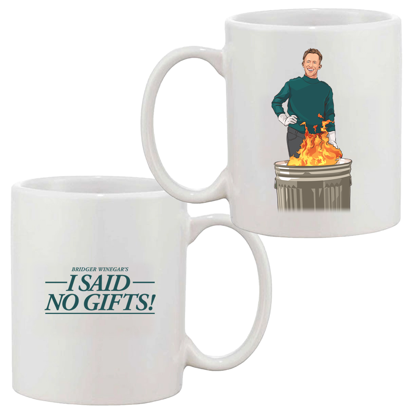 I Said No Gifts: Burning Gifts in a Garbage Can Mug