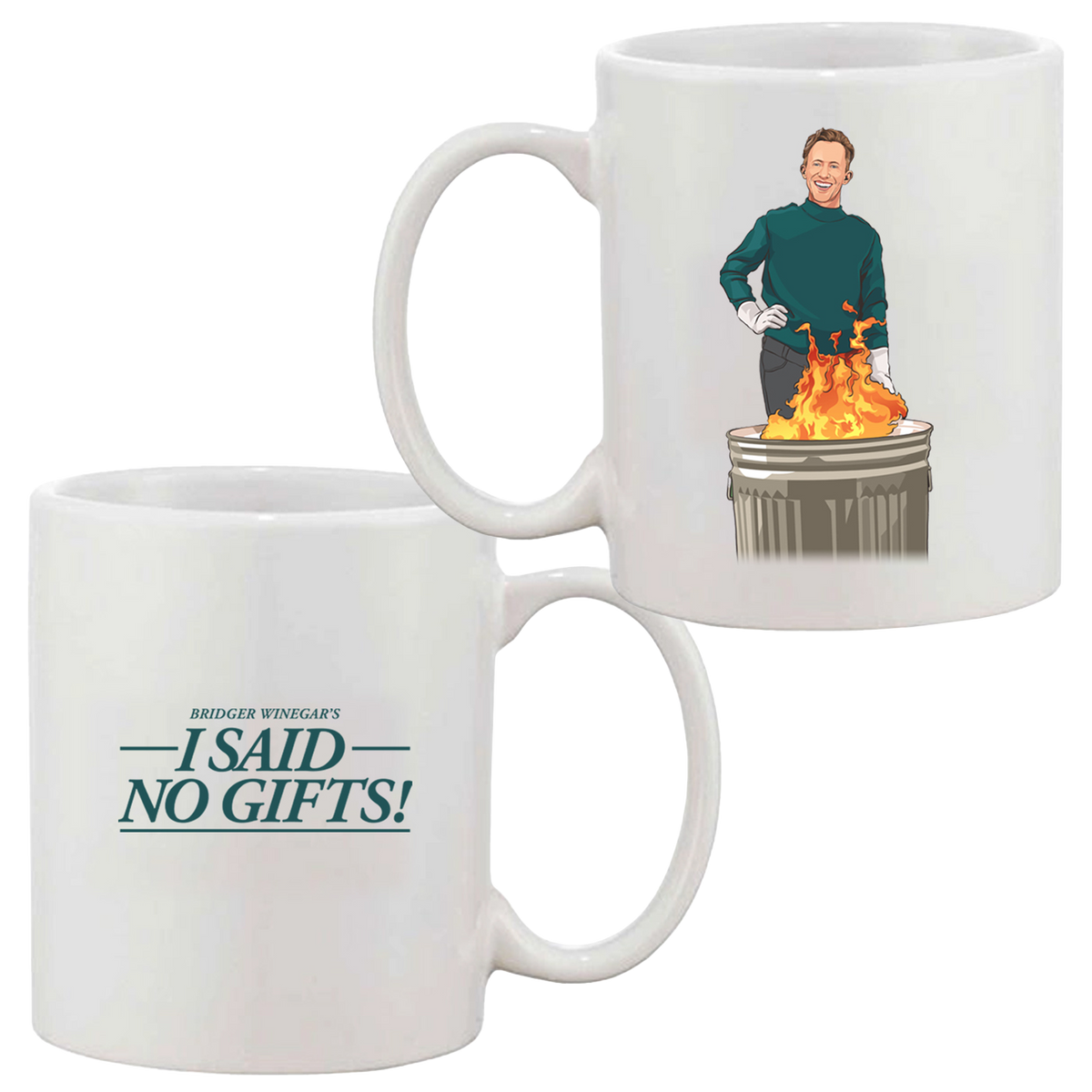 I Said No Gifts: Burning Gifts in a Garbage Can Mug