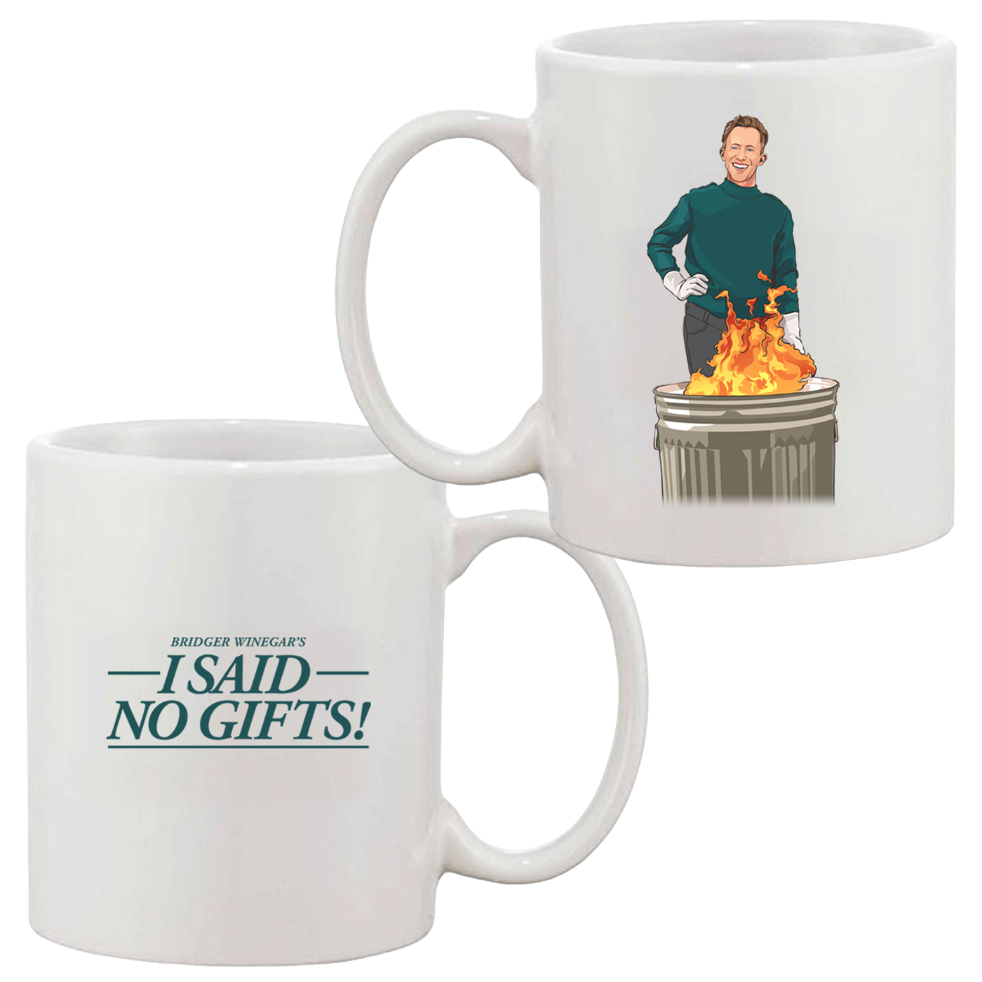 I Said No Gifts: Burning Gifts in a Garbage Can Mug